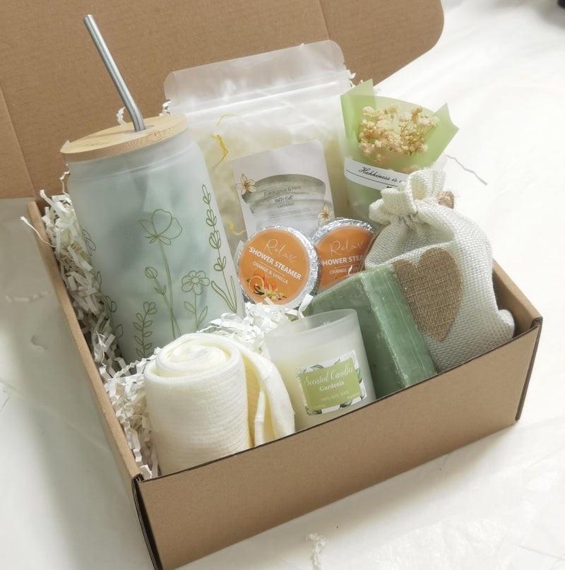 CASTATEO Get Well Soon Gift Basket- Relaxation, Birthday,Mothers gift/Self Care Package, After Surgery, Sympathy Gift for Loss of Loved One, Thinking of You Set, Grief/Comfort/Miscarriage for Women(Sage Green) - Image 1