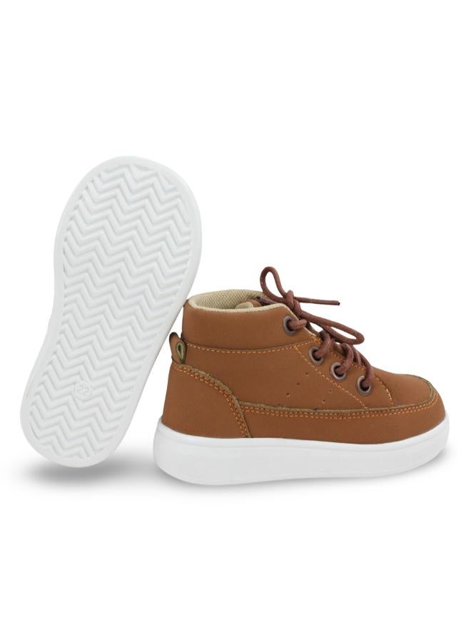 Trend Unisex Leather Half Boots - Brown - Image 3