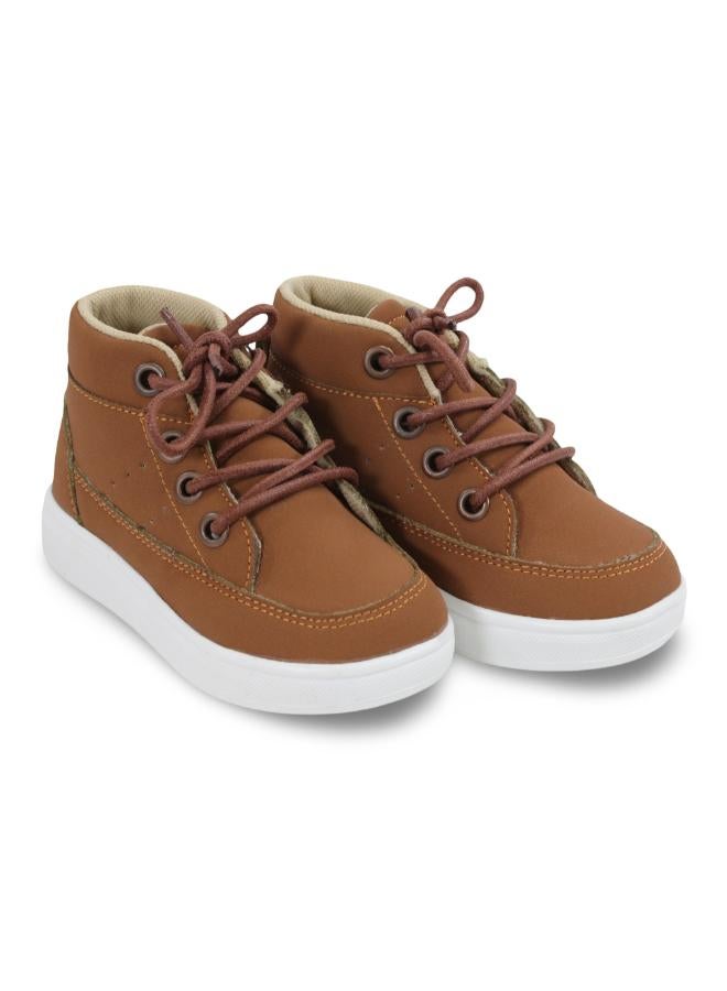 Trend Unisex Leather Half Boots - Brown - Image 1