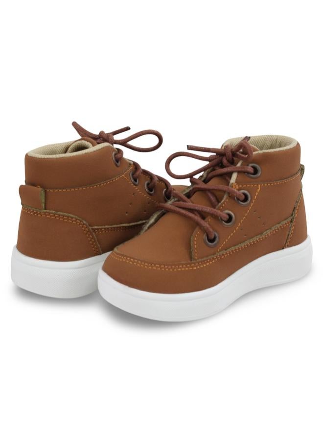 Trend Unisex Leather Half Boots - Brown - Image 2