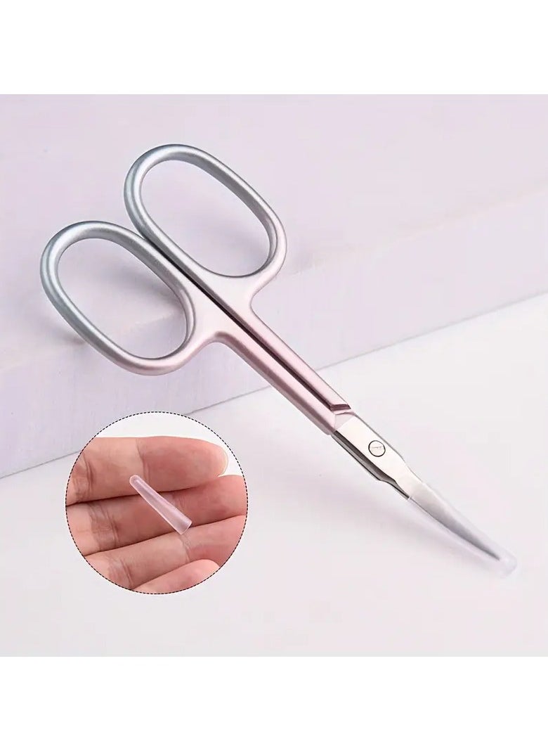 Ucanbe 1PC Ambidextrous Cuticle Scissors, Hypoallergenic Stainless Steel Precision Cuticle Trimmer for Men and Women - Coral Pink Multifunctional Beauty Tool  - Image 3
