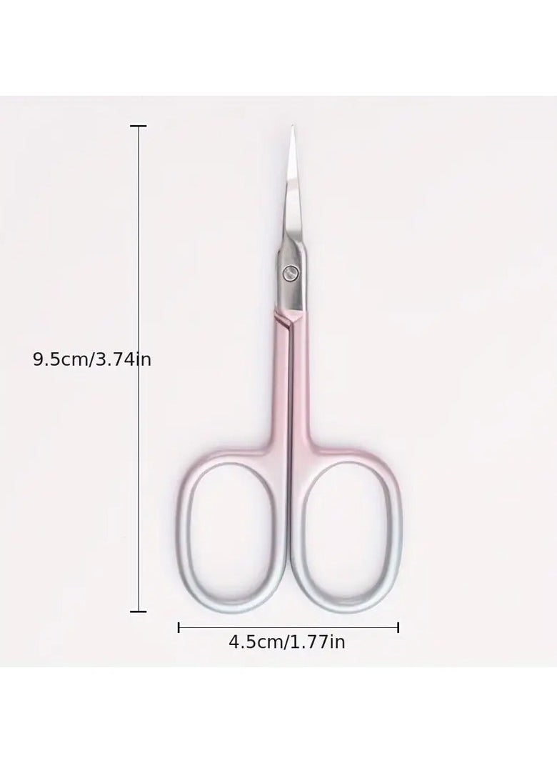 Ucanbe 1PC Ambidextrous Cuticle Scissors, Hypoallergenic Stainless Steel Precision Cuticle Trimmer for Men and Women - Coral Pink Multifunctional Beauty Tool  - Image 5