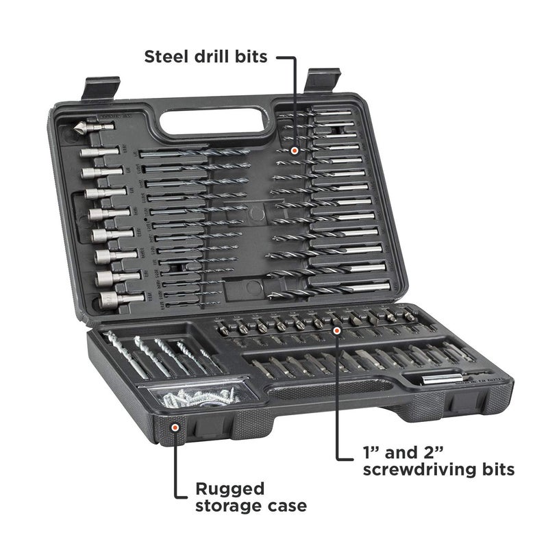BLACK+DECKER Drill Bit Set/Screwdriver Bit Set Combo, 109-Piece (BDA91109) - Image 2