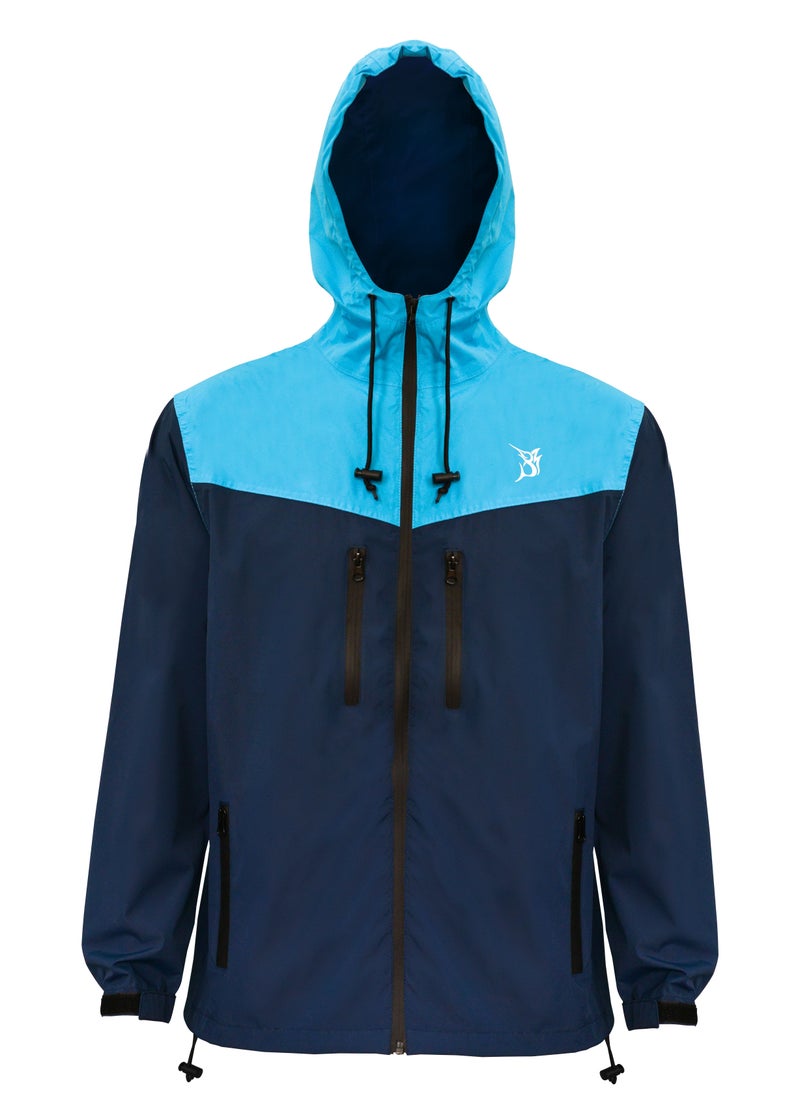 BOB MARLIN - Marlin Fishing Hoody Jacket 4 Pockets 100% Polyester Blue - Image 1