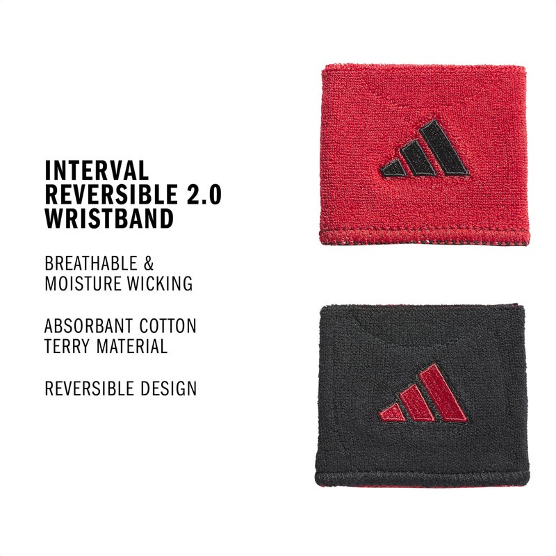 adidas Unisex Interval Reversible Wristband â€“ Athletic Sweatband - Image 2