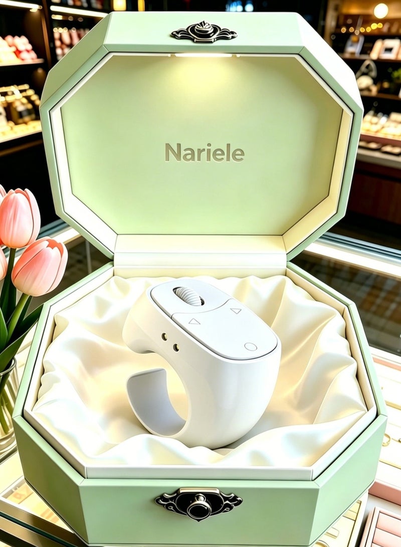Nariele Ring Bluetooth Remote Control: Hands-Free Scrolling, Selfies & Video Browsing white - Image 1