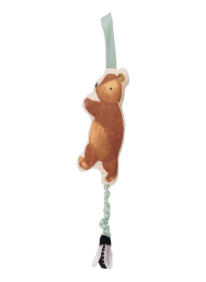 Manhattan Toy - Manhattan Toy Bumble Bear Baby Travel Toy with Jiggle Pull, Crinkle Fabric and Adjustable Loop for Carriers and Cribs - Image 1