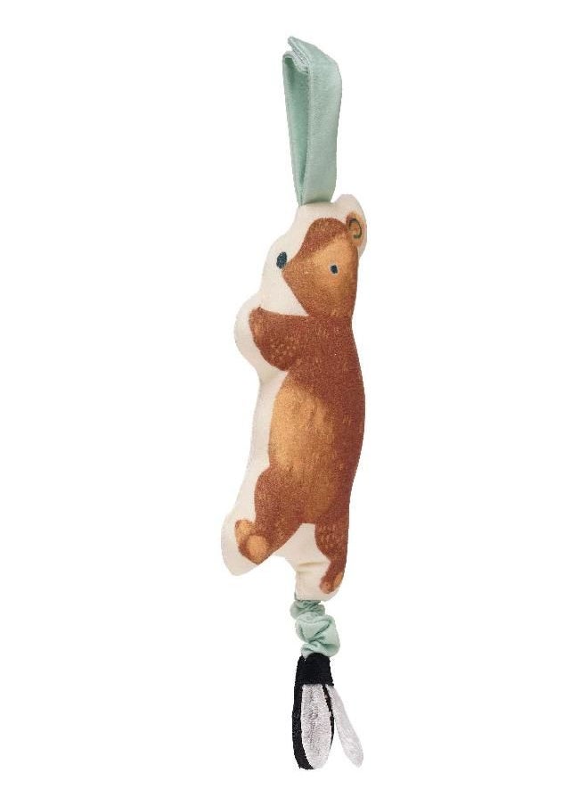 Manhattan Toy - Manhattan Toy Bumble Bear Baby Travel Toy with Jiggle Pull, Crinkle Fabric and Adjustable Loop for Carriers and Cribs - Image 1