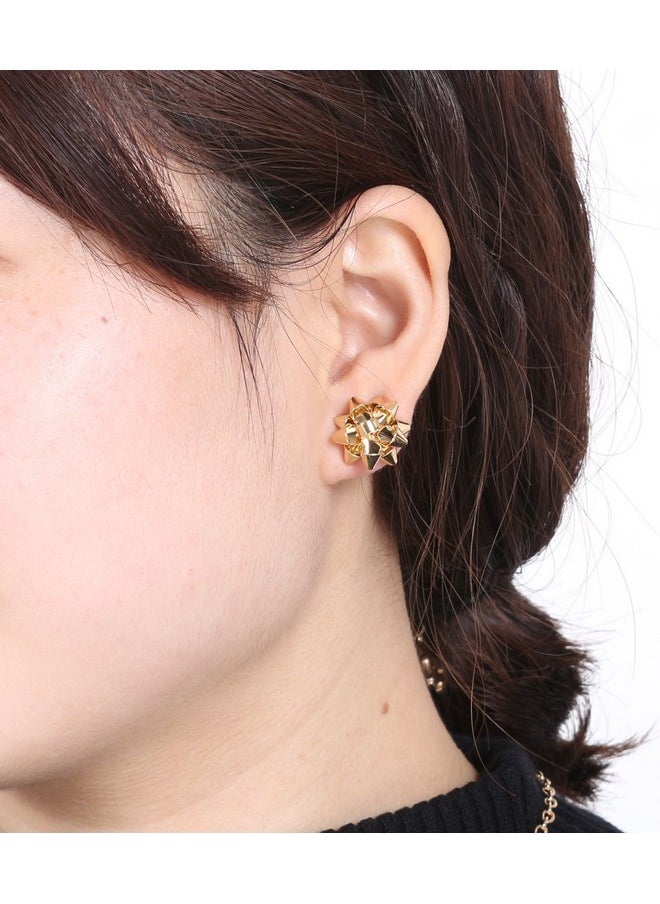 VOGUEKNOCK - Vk Accessories 3 Pair Christmas Earring Glitter Bow Shape Santa Earrings (Glitter Style) - Image 1