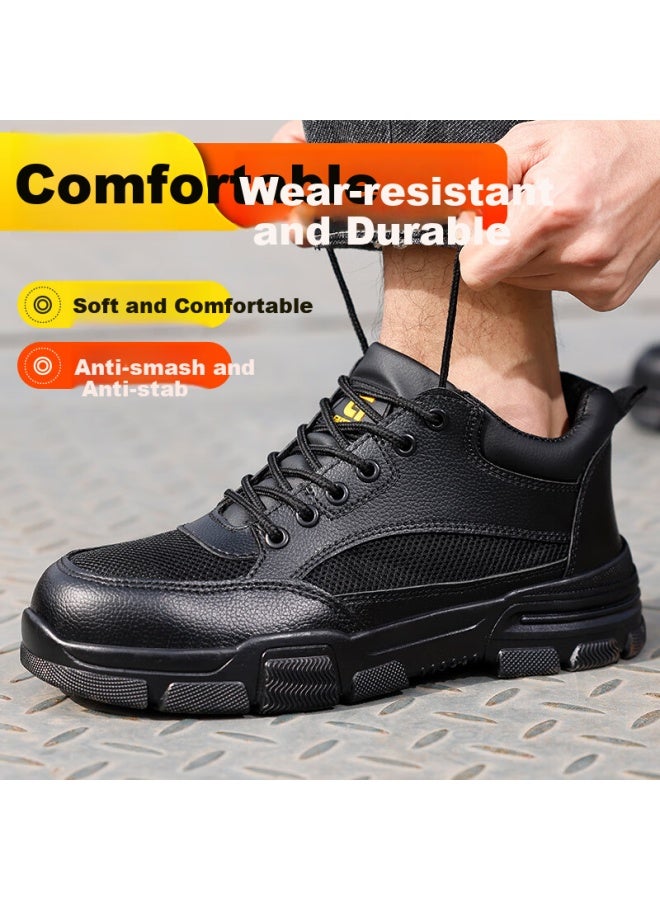 JUNBU Men'S Steel Toe Safety Shoes Anti-Smashing Anti-Piercing Wear-Resistant Lightweight Soft Bottom Construction Site Safety Work Shoes F009 43 - Image 4