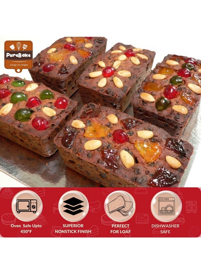 PureBake Premium Sgs Certified Bread Loaf Tin/Pan/Mould Rectangular Cake Mould For Baking Non Sticky Tin Teflon Coating (2 Pc, Black) - Image 2