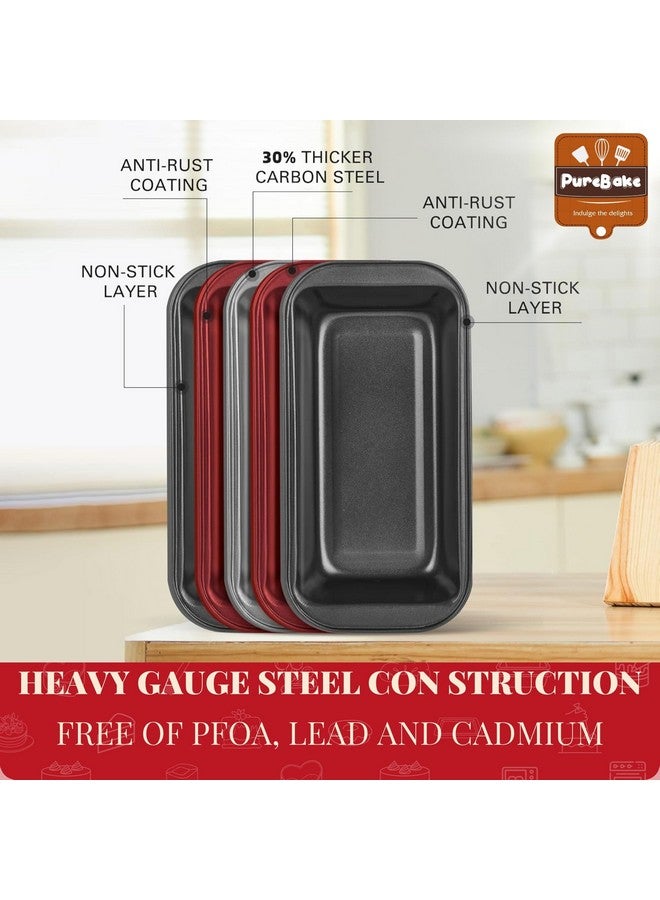 PureBake Premium Sgs Certified Bread Loaf Tin/Pan/Mould Rectangular Cake Mould For Baking Non Sticky Tin Teflon Coating (2 Pc, Black) - Image 4