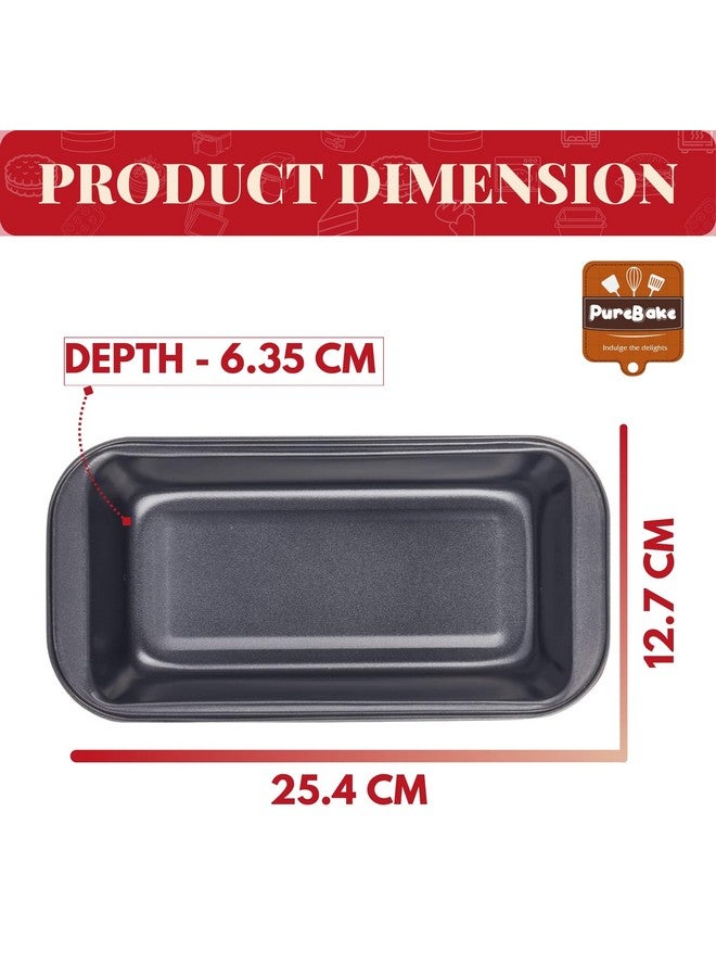 PureBake Premium Sgs Certified Bread Loaf Tin/Pan/Mould Rectangular Cake Mould For Baking Non Sticky Tin Teflon Coating (2 Pc, Black) - Image 5