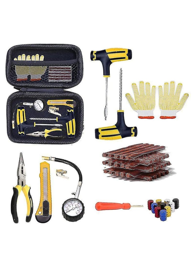 Generic Universal Tire Repair Kit | 15 Piece Value Pack | Fix Punctures and Plug Flats | Ideal for Cars, Trucks, Motorcycle, ATV, Jeeps, Off Road Vehicles, RV, Tractors  - Image 1