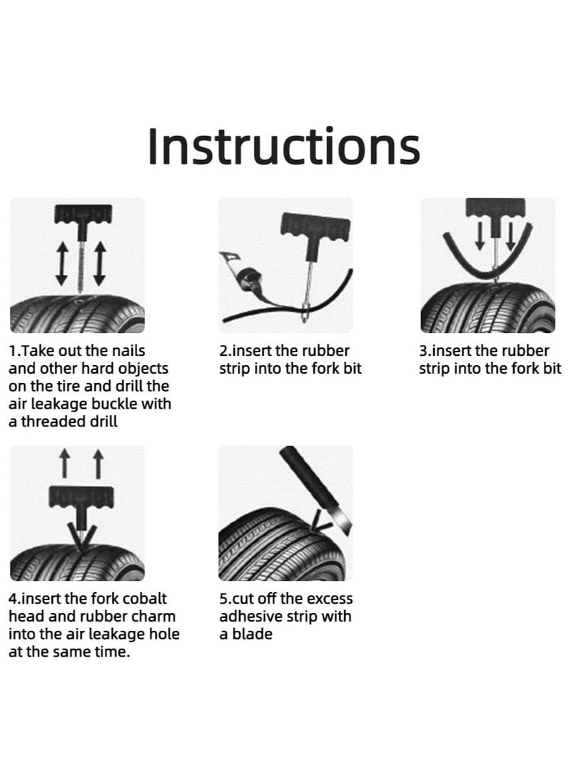 Generic Universal Tire Repair Kit | 15 Piece Value Pack | Fix Punctures and Plug Flats | Ideal for Cars, Trucks, Motorcycle, ATV, Jeeps, Off Road Vehicles, RV, Tractors  - Image 4