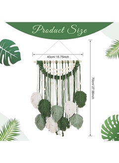 Macrame feather Wall Hanging Boho Leaves Macrame Tapestry Wall Decor Handmade Green - pzsku/ZD957981FCBBD0A116CA5Z/45/_/1716807426/4765cde9-02d9-4100-a349-96e19baf97da