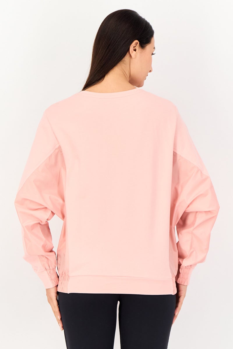Hummel Women Sportswear Fit Long Sleeve Training Sweatshirt, Peach - Image 4