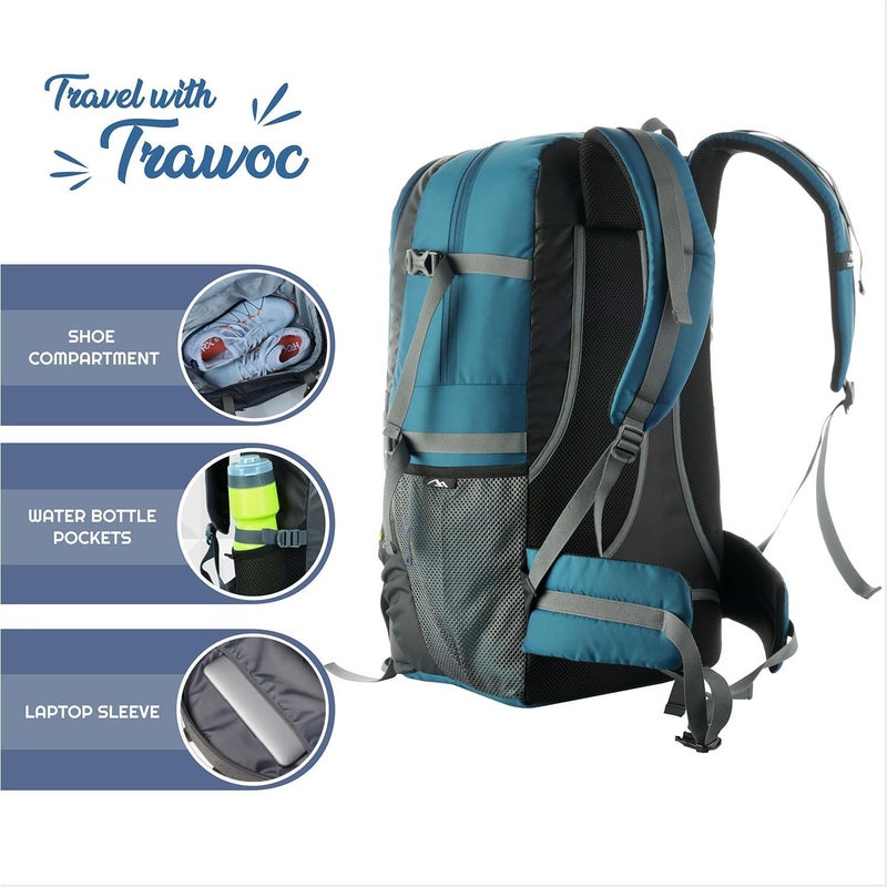 TRAWOC BLAZE 55 Liter Travel Backpack Daypack Bag - Image 5