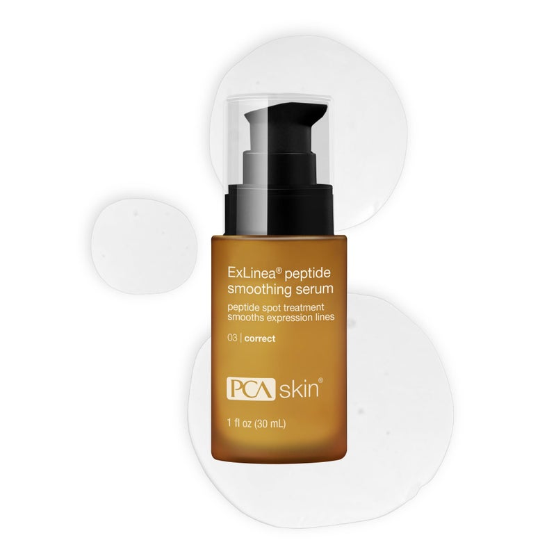 PCA SKIN ExLinea Peptide Smoothing Face Serum, Spot Treatment Serum for Fine Lines and Wrinkles, Firms and Strengthens Aging Skin, Formulated with Squalene and Hyaluronic Acid, 1.0 oz Pump - Image 1
