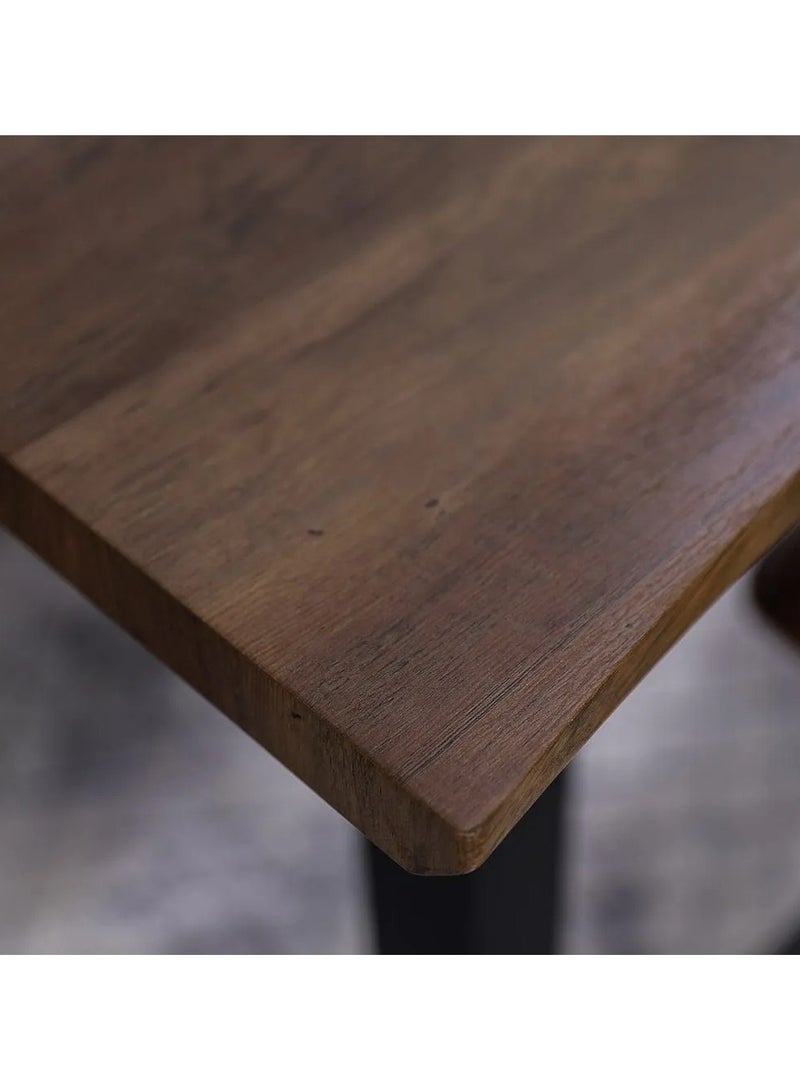 DANUBE HOME طاولة طعام جديون 6 مقاعد قوية ومتينة، طاولة طعام للمطبخ بتصميم عصري، أثاث لغرفة المعيشة في المنزل، طول 180 × عرض 88 × ارتفاع 76 سم - خشب بلوط طبيعي / بني - Image 2