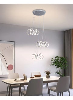 Best Power Modern LED Ceiling Chandelier 6891-3 - 3 Lighting Modes, 145W, Adjustable Length 75cm, Elegant Pendant Light for Living Room, Dining Room, and Bedroom  - Image 1