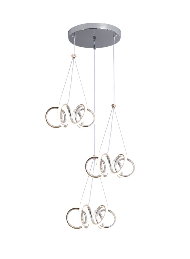 Best Power Modern LED Ceiling Chandelier 6891-3 - 3 Lighting Modes, 145W, Adjustable Length 75cm, Elegant Pendant Light for Living Room, Dining Room, and Bedroom  - Image 2