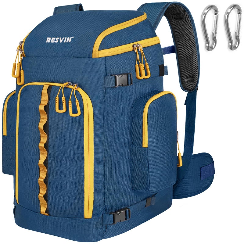 RESVIN Ski Boot Bag, 65L Durable Travel Backpack, 1686D Nylon Waterproof Snowboard Boot Bag, Skiing and Snowboarding Travel Luggage for Helmet, Goggles, Gloves, Outerwear & Accessories - Image 1