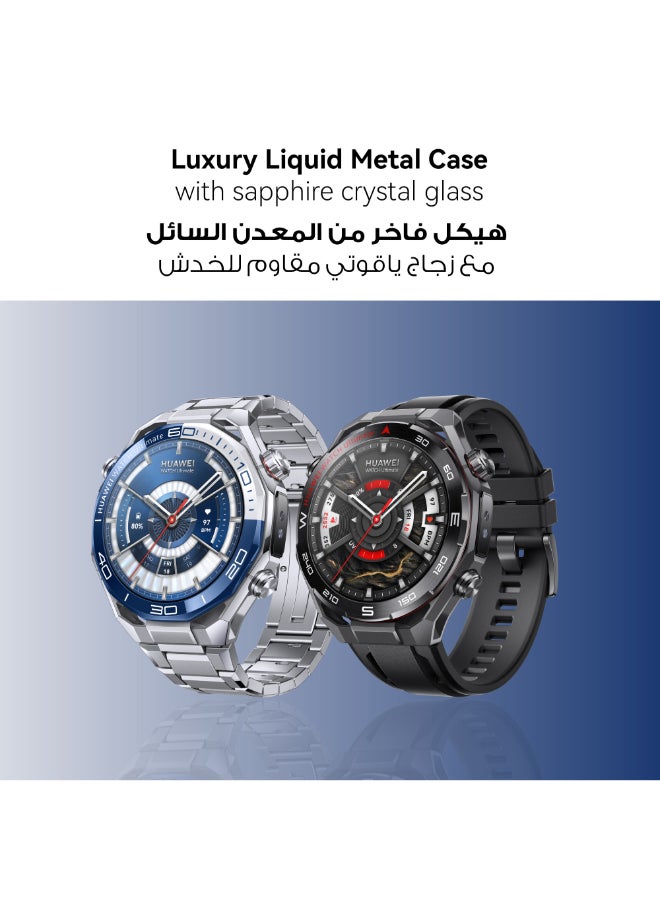 HUAWEI Watch Ultimate 2 Smart Watch with Extra Titanium Strap, Zirconium-based Liquid Metal case, 150-Meter Diving Watch, Sonar-based Underwater Communication, Accurate Health Monitor,  eSIM cellular calling, Blue - Image 3