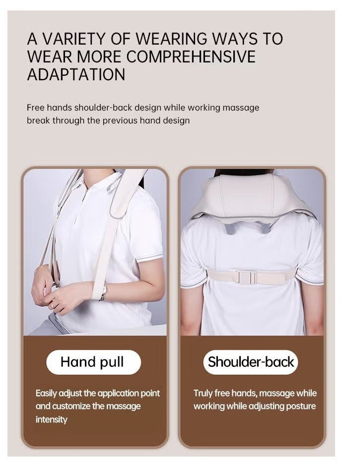 Halamine Neck Massager，Shiatsu Back Neck Shoulder Massager Heated Massager For Neck, Back,Shoulder,Foot And Leg Muscle Pain Relief For Home Office And Car Use - Image 3