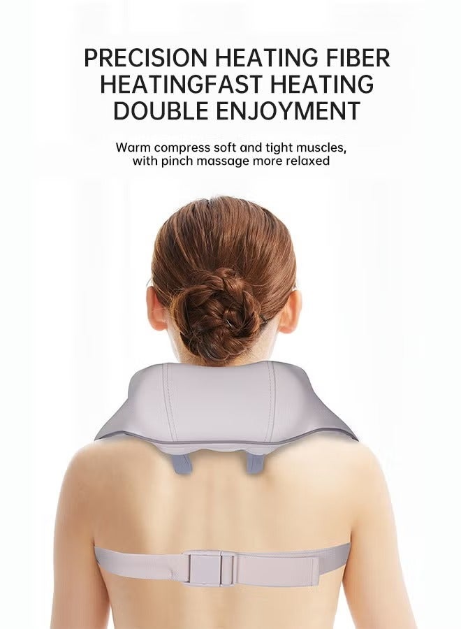 Halamine Neck Massager，Shiatsu Back Neck Shoulder Massager Heated Massager For Neck, Back,Shoulder,Foot And Leg Muscle Pain Relief For Home Office And Car Use - Image 4