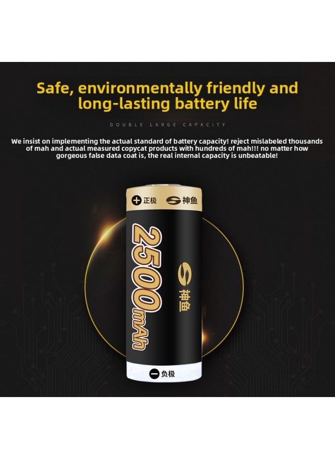 Generic - Shenyu 18650 Rechargeable Lithium Battery Charger 3.7V Strong Light Headlight Flashlight 26650 Large Capacity-Color:26650 Type Lithium Battery One Section - Image 1