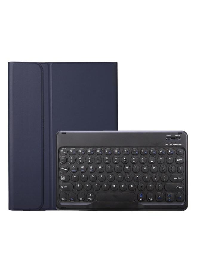 Green Tiger - YA08B Lambskin Texture Voltage Round Keycap Bluetooth Keyboard Leather Case Samsung Galaxy Tab A8 10.5 2021 SM X200 SM X205 Blue - Image 1