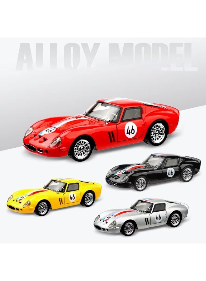 فيراري Ferrari 250 GTO Diecast Metal Model Car 1:32  - 01 Pcs Assorted– Red Sport Supercar Toy with Openable Doors, Pull-Back Action, Light & Sound Effects – Premium Collectible Display Piece for Kids & Adults - Image 1
