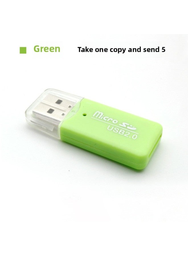 Card Reader TF Card/MICROSD Card/Mobile Phone Memory Card Converter U Disk High Speed 2.0 Multifunctional SLR-Color:[green 5]-Capacity:Default Item  - Image 1