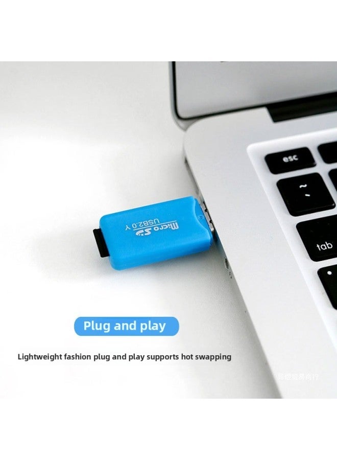 Card Reader TF Card/MICROSD Card/Mobile Phone Memory Card Converter U Disk High Speed 2.0 Multifunctional SLR-Color:[green 5]-Capacity:Default Item  - Image 3