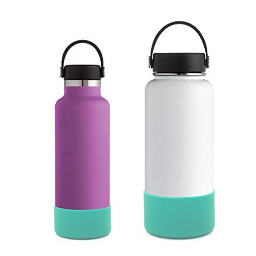 Flaskars Protective Silicone Boot for 12oz - 40 oz Hydroflask Water Bottles Anti-Slip Bottom Stanley Sleeve Cover Bumper (Mint, Fits Hydroflask 32 and 40 OZ) - Image 2