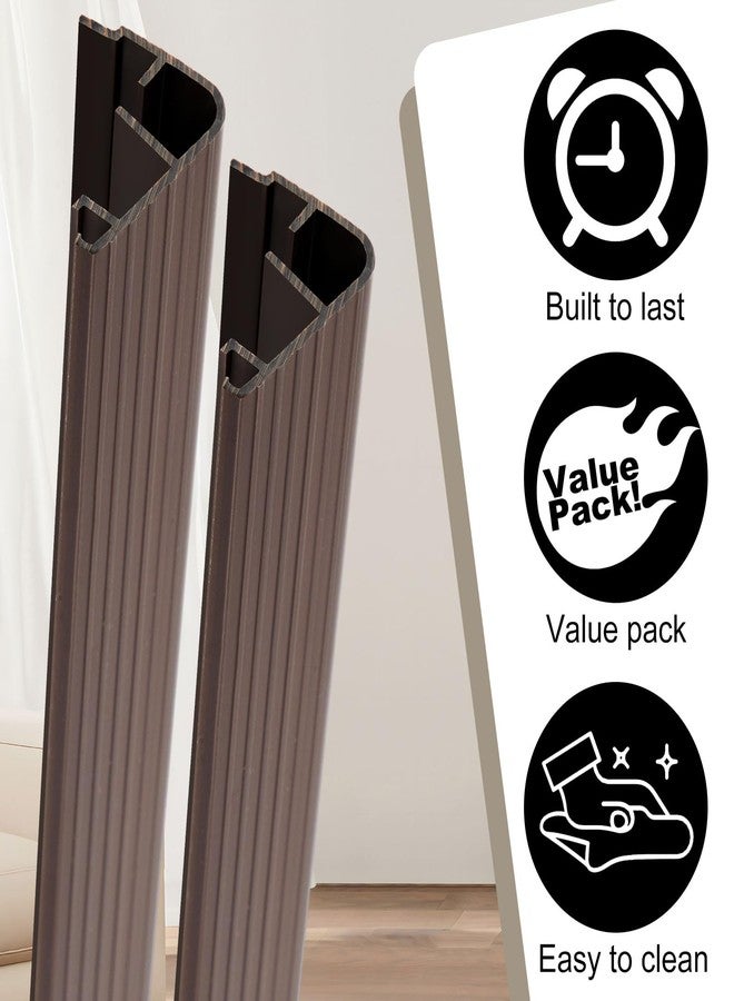 Pangda 4 Pcs 36 Inch Fixed Vinyl Sill Cap Replacement Threshold Single in-Swing Doors Only Trim-to-fit Dark Brown - Image 3