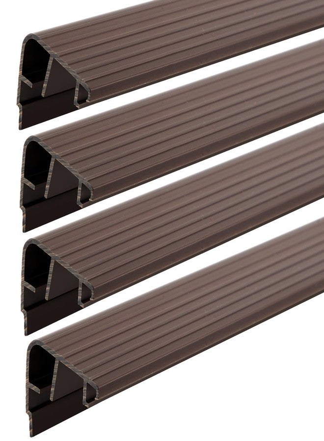 Pangda 4 Pcs 36 Inch Fixed Vinyl Sill Cap Replacement Threshold Single in-Swing Doors Only Trim-to-fit Dark Brown - Image 1