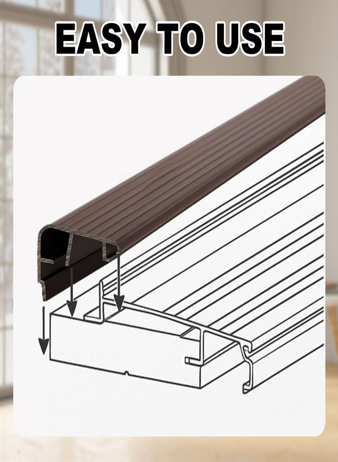 Pangda 4 Pcs 36 Inch Fixed Vinyl Sill Cap Replacement Threshold Single in-Swing Doors Only Trim-to-fit Dark Brown - Image 5