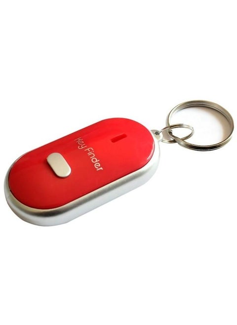 Mini LED Whistle Key Finder Flashing Beeping Remote Lost Keyfinder Locator Keyring for children(red)
