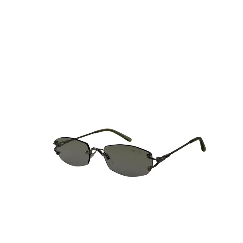BOLD Velocity  rectangle Sunglasses for men - Silver - Image 2