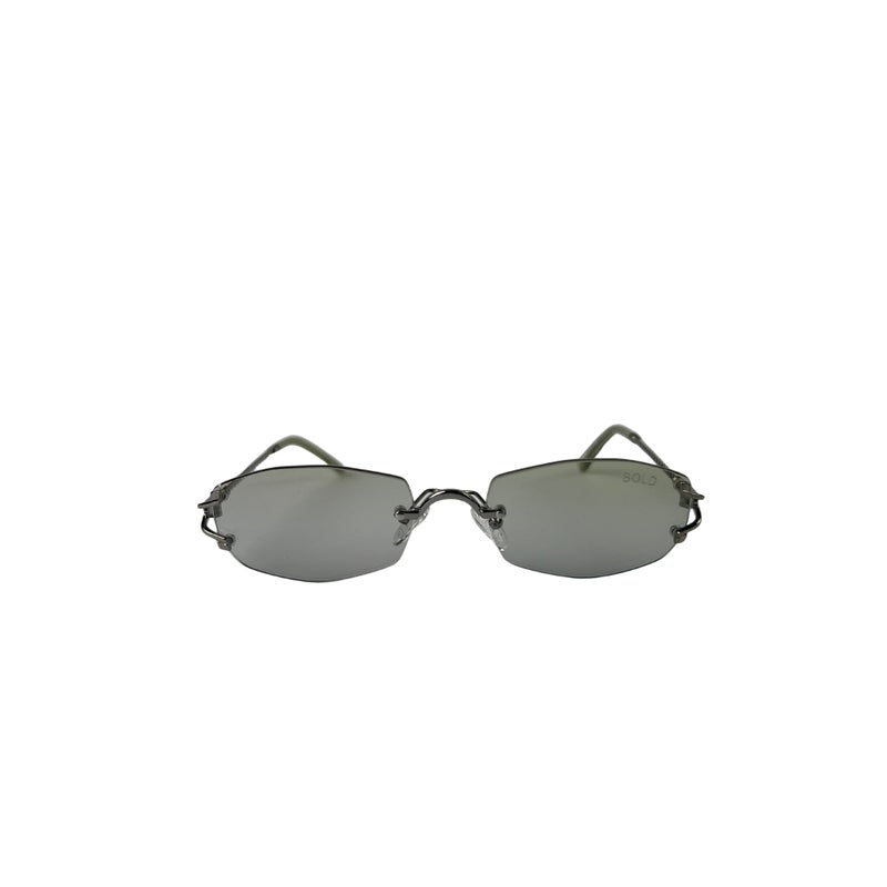 BOLD Velocity  rectangle Sunglasses for men - Silver - Image 1