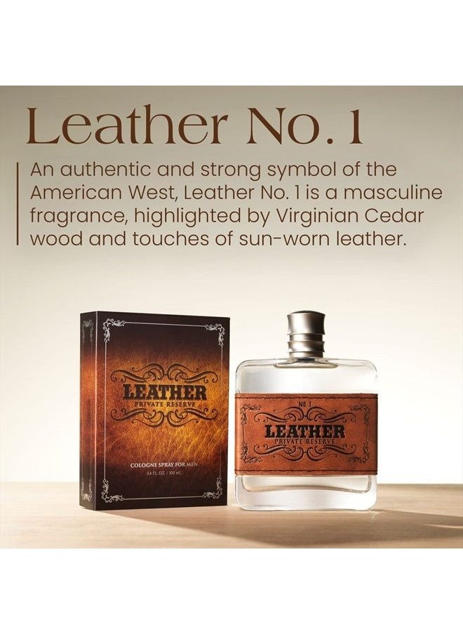 Tru Fragrance & Beauty - Tru Western Leather #1 Private Reserve Men's Cologne, 3.4 fl oz (100 ml) - Masculine, Woodsy, Leathery - Image 1