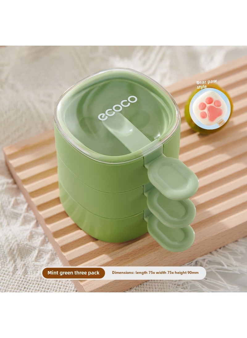 Generic - Home Ice Cream Mold Silicone Food-Grade Popsicle Maker Bear paw-mint green-three layers - Image 1