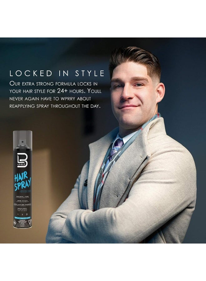 لمستوى 3 بخاخ شعر المستوى 3 - بخاخ شعر يدوم طويلاً وقوي التثبيت - رائع للرجال والنساء - المستوى الثالث - مناسب لجميع أنواع الشعر - Image 3