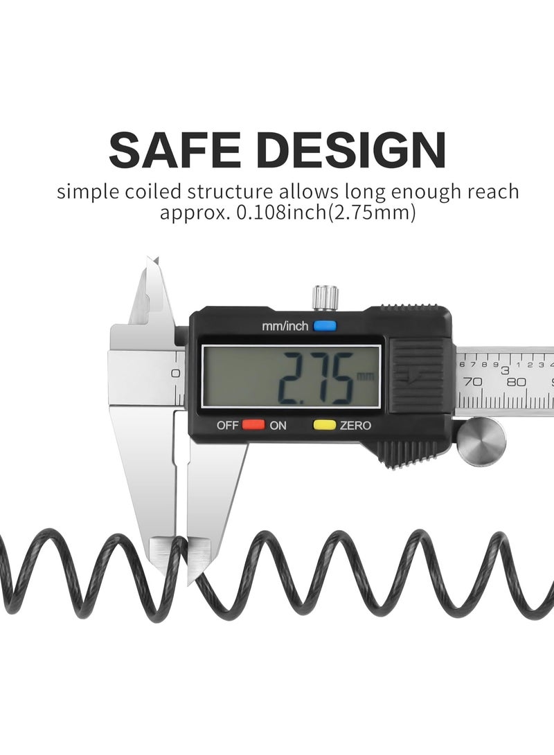 Relex 2 Pack Luggage Lock, TSA Approved Luggage Locks, 3-Digit Waterproof Padlock, 80 CM Spring Cable Lock For School Gym Locker, Helmet, Gate, Fence, Luggage, Suitcases (Black) - Image 2