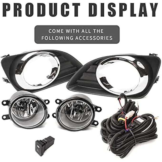 DLAA Fog Lights For Toyota Camry 2009 2010 2011 Front Fog Lamps Kit Car Styling Spot Light With Cables Clear Lens  1 Pair - Image 3