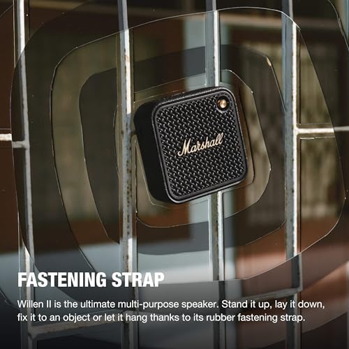 Marshall Willen II Portable Bluetooth Speaker Rugged WaterproofDustProof Design Loud Stereo Sound Deep Bass Compact and Wireless for Travel and Outdoors Black and Brass - Image 3