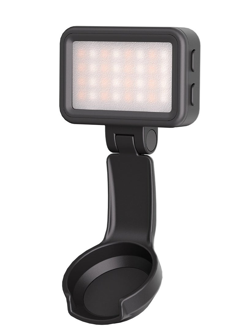 سني لايف مصباح فيديو LED مغناطيسي من Sunnylife متوافق مع Osmo Pocket 4، مصباح إضاءة تعبئة قابل للتعديل بثلاثة ألوان مع إمكانية التحكم في السطوع، زاوية ميل 90°، مزود بغطاء ناشر للضوء الناعم، تصميم محمول قابل للطي، مناسب للتصوير الفوتوغرافي ومدونات الفيديو وتسجيل الفيديو (أسود) - Image 1