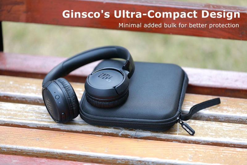 Ginsco Ultra-Slim Case Compatible with JBL Tune 510BT Bluetooth Headphones, with JBL Tune 520BT/670NC Live 460NC, Wireless On-Ear Headphones, Travel Carrying Headphone Case (Black) - Image 4